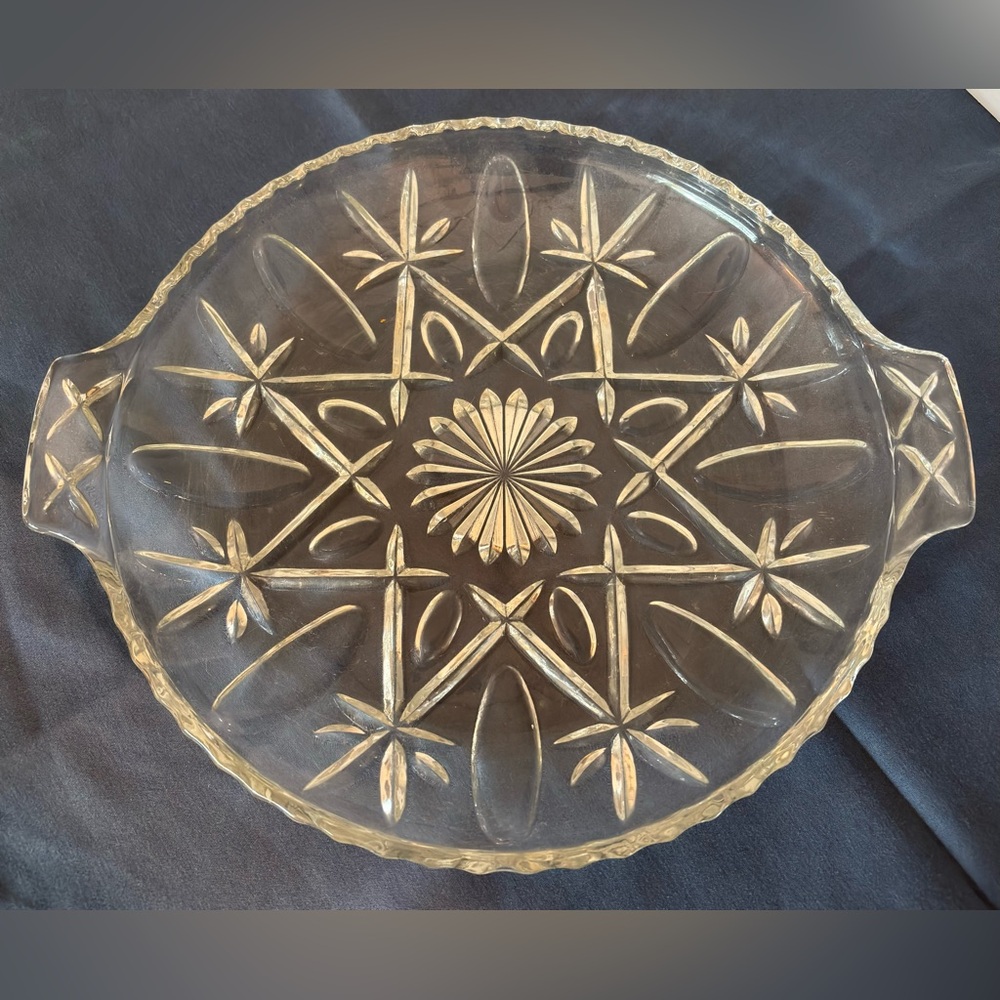 Vintage Glass Serving Platter